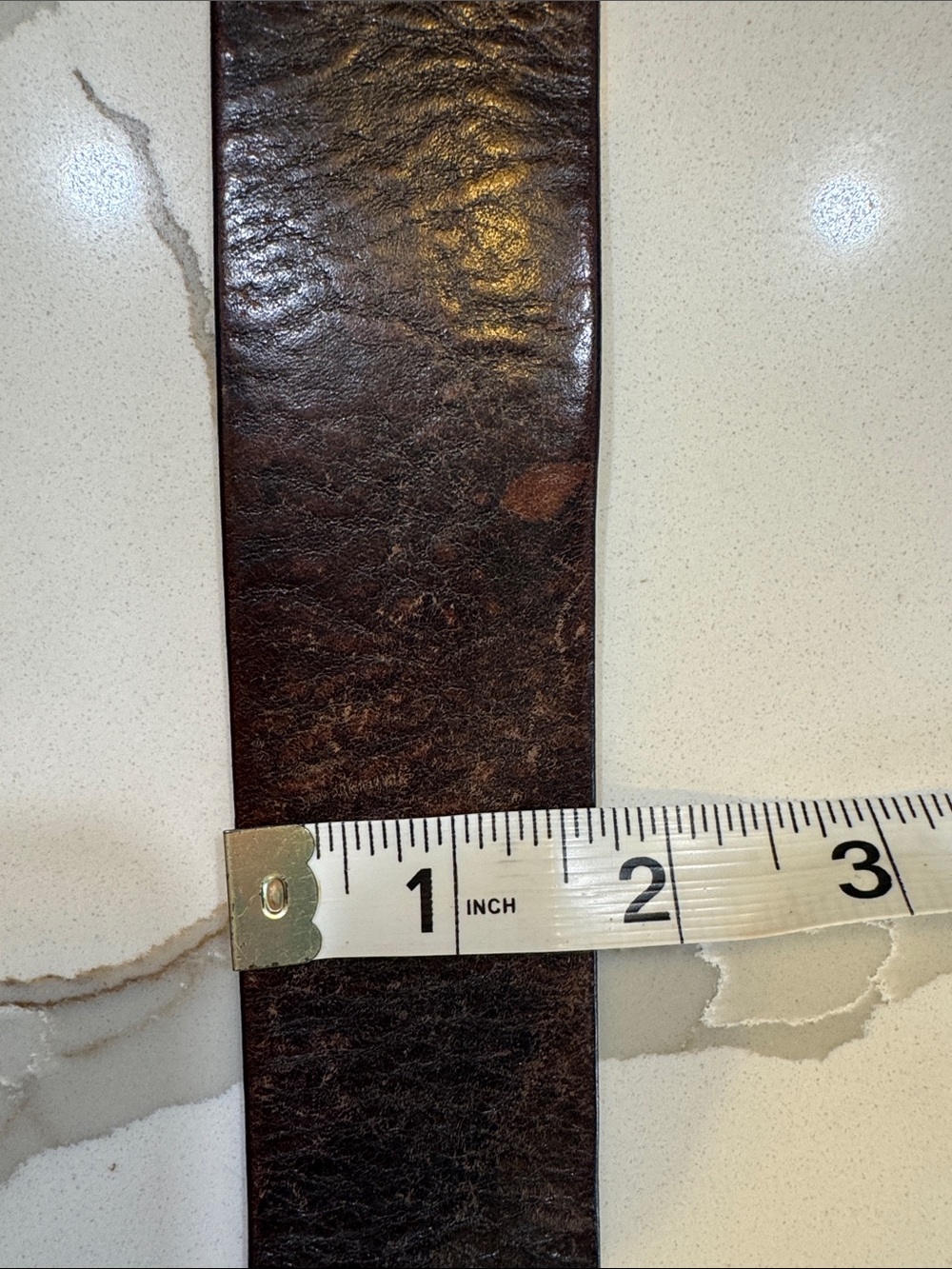 Lauren Ralph Lauren Distressed Dark Brown Leather Women's Belt small - Picture 9 of 12
